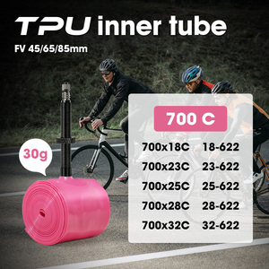 Custom Logo CYCLAMI Pink TPU Bicycle Tube Ultralight 46g Gravel Tube Max Metal Valves Heat Resistant Inner Tube Reduces Rolling