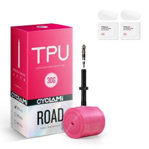 Custom Logo CYCLAMI Pink TPU BMX Bicycle Tube Ultralight 46g Gravel Tube Max Metal Valves Heat Resistant Inner Tube Reduces